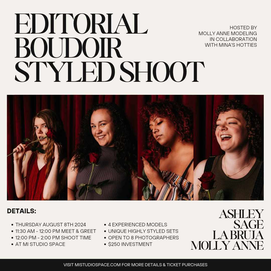 Models for Editorial Boudoir Styled Shoot Aug 8 www.mistudiospace.com